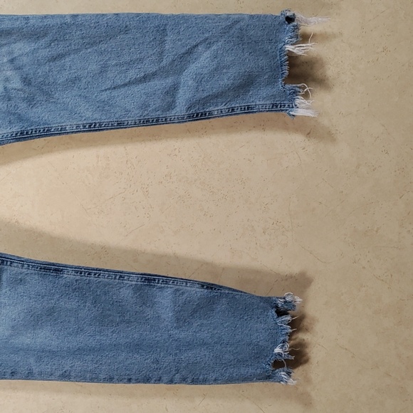 01138 Agolde Los Angeles distressed button front high rise jeans 26 - Picture 3 of 13